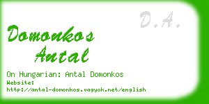 domonkos antal business card